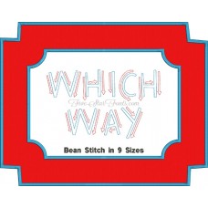 Which Way Font Quick Bean Stitch